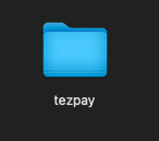 <Newly created TezPay directory, will contain all files for Tezpay Application.>